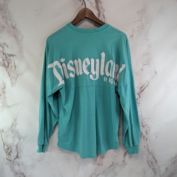 Disneyland Resort Shirt Mens Small Blue Spirit Jersey Spellout Long Football - Picture 1 of 12